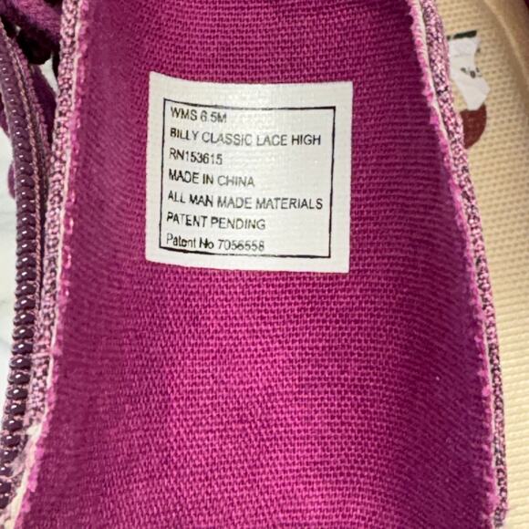 Billy High Top Shoes Woman's 6.5 Purple Zip Special Needs Comfort Zip Support - Picture 8 of 11